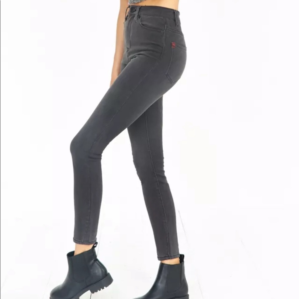 BDG high rise twig ankle black skinny jeans